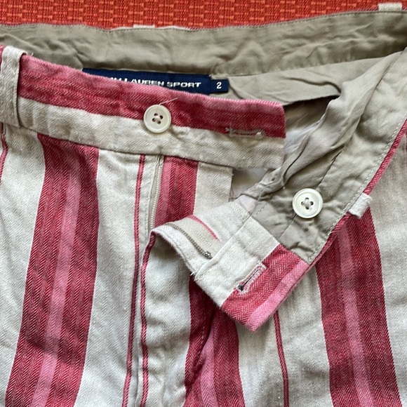 Ralph Lauren Sport Linen/Cotton chino style short Size 2 - Picture 4 of 7